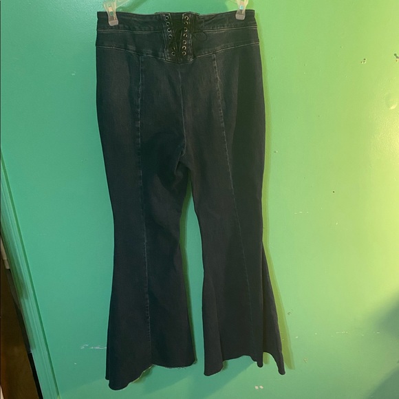 Free People-CRVY Super High-Rise Lace-Up Flare(30) - Picture 9 of 12